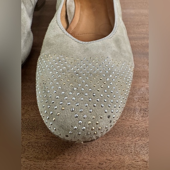 Women’s Ara Beck Ballet Flat Sequins Suede Cushioned Footbed Slip-on Heel - Picture 10 of 11